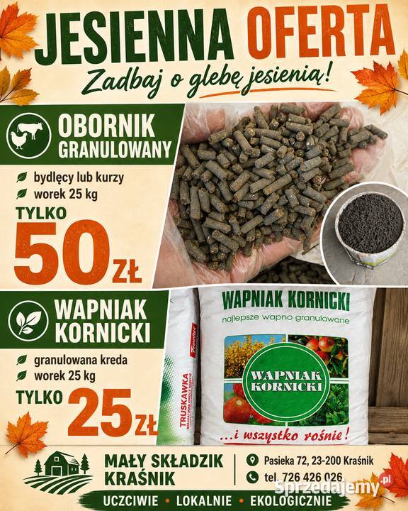 obornik granulowany kurzy bydlęcy lubelskie