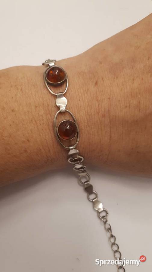 Bransoletka z bursztynami sprzedam