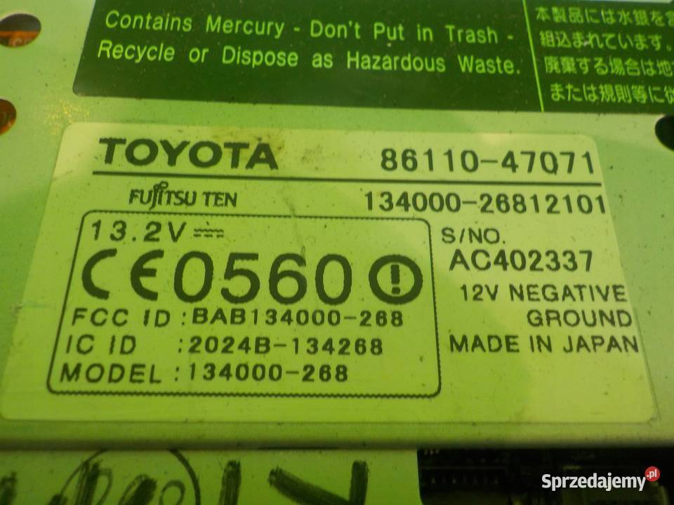 TOYOTA PRIUS II 15 VVTI 04r 5D wyswietlacz osobowe