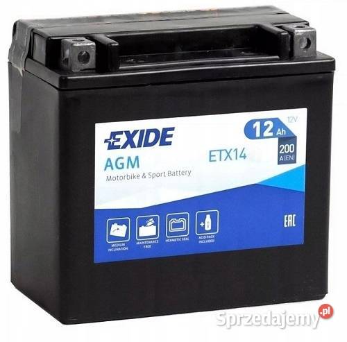 Akumulator Exide 12V 12Ah 200A YTX14LBS