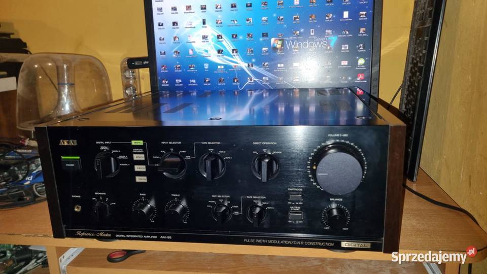 Potężny wzmacniacz Akai AM95 2x180Watt 4ohm Warta sprzedam