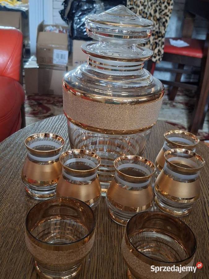 Serwis do alkoholu złocony Warszawa