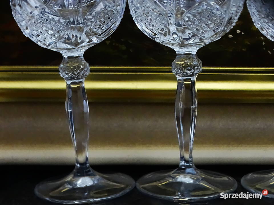 Kieliszki kryształowe zestaw 6 sztuk ręcznie Biłgoraj sprzedam