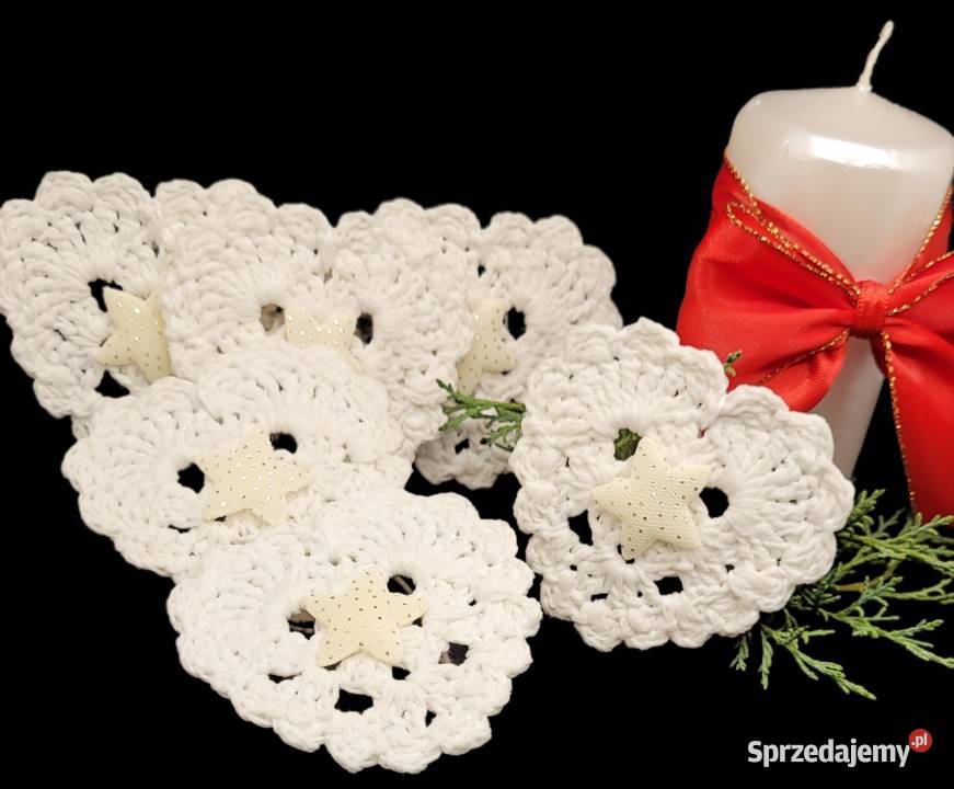 Ozdoby choinkowe serduszka ręcznie wykonane małopolskie Krzywaczka