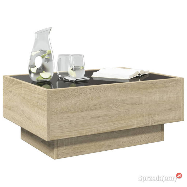 Stolik kawowy z LED dąb sonoma 70x50x30 WM847513 Warszawa