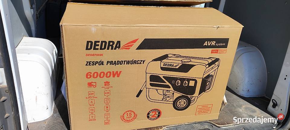 Nowy agregat prądotwórczy Dedra 6500W DEGB7503K nieuszkodzony Węgrzynów