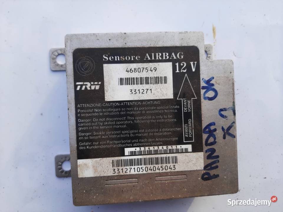 Sensor moduł poduszek Air Bag Fiat Panda Ksawerów