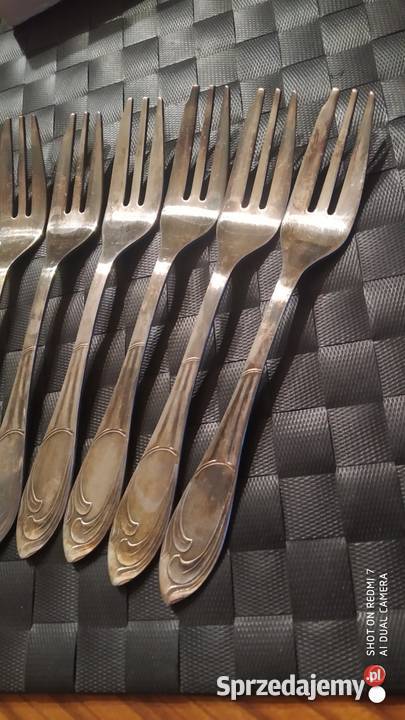 Komplet widelcy i łyżek posrebrzanych Tomaszów Mazowiecki