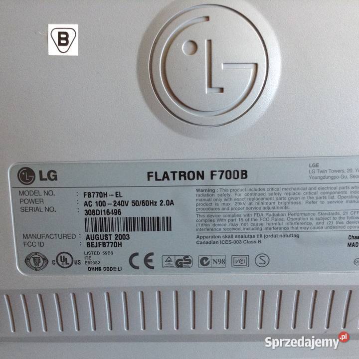 monitor do komputera LG Flatron F700b Poraj sprzedam