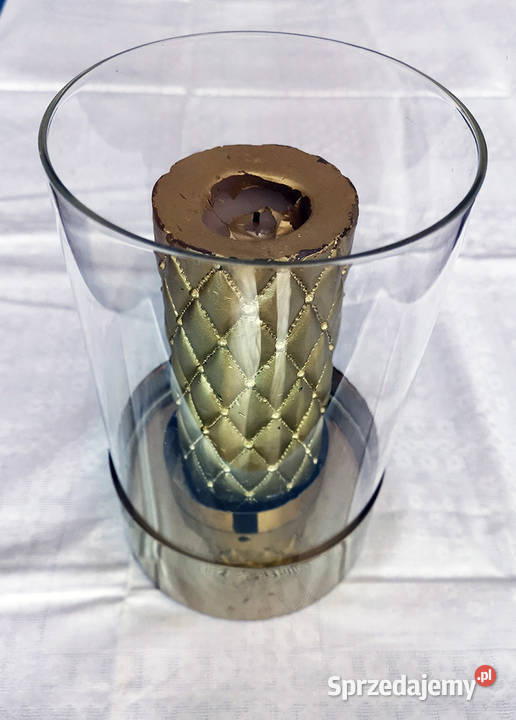 Skarby czasów PRLu Naczynie szklane świecznik