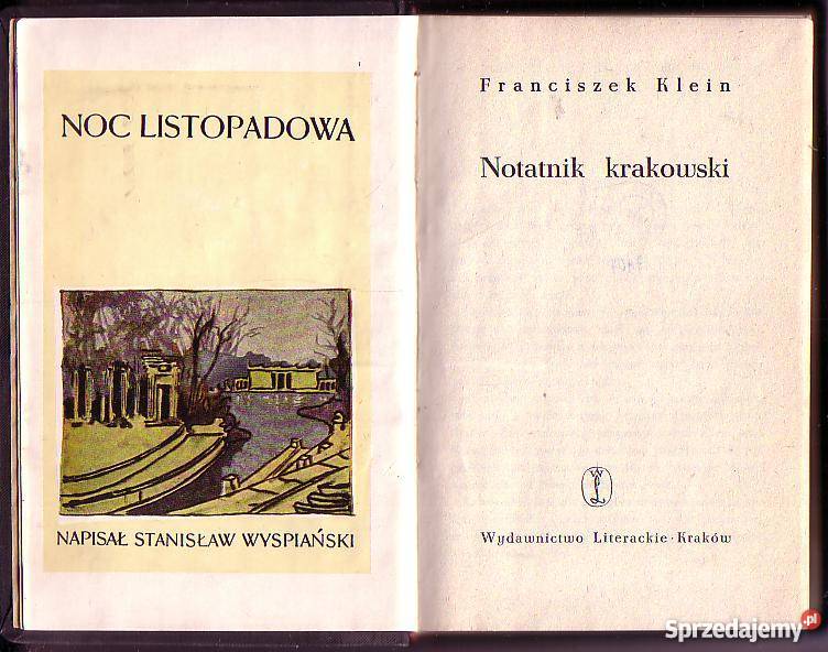 8027 NOTATNIK KRAKOWSKI FRANCISZEK KLEIN historyczne Czyrna sprzedam