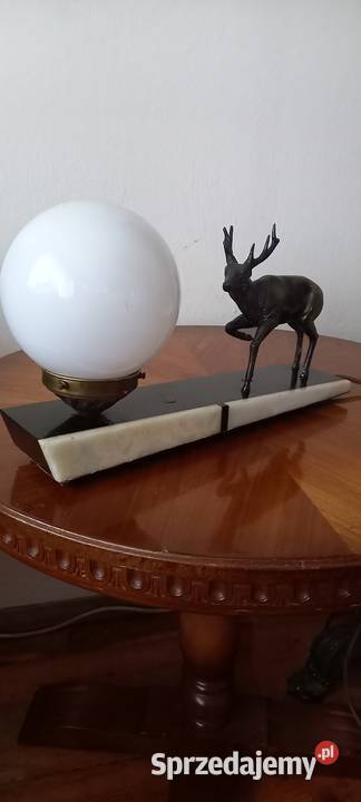 Lampka z jeleniem w stylu Art Deco Skierniewice