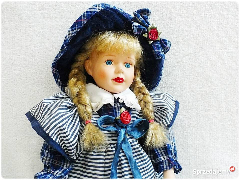 Porcelanowa stara Lalka na stojaku wys55 Żary sprzedam