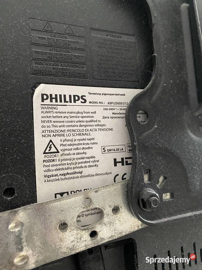 syndyk sprzeda używany TV Philips 49 Szubin