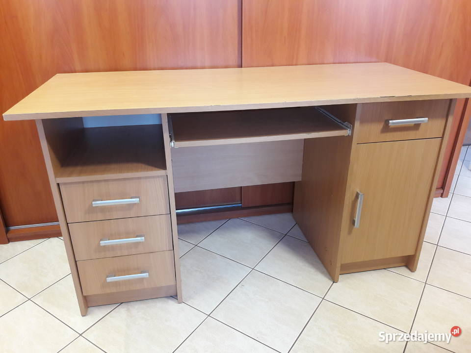 Biurko z szafkami 140x60 Poczesna sprzedam