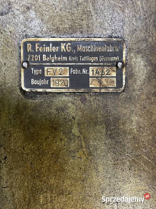 Prasa do metalu Feinler FV2 Bielany Wrocławskie