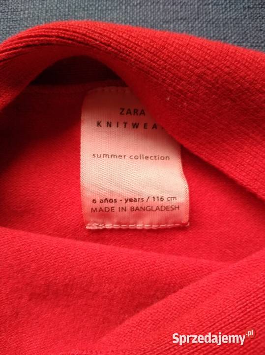 Czerwony elegancki sweterek sweter ZARA