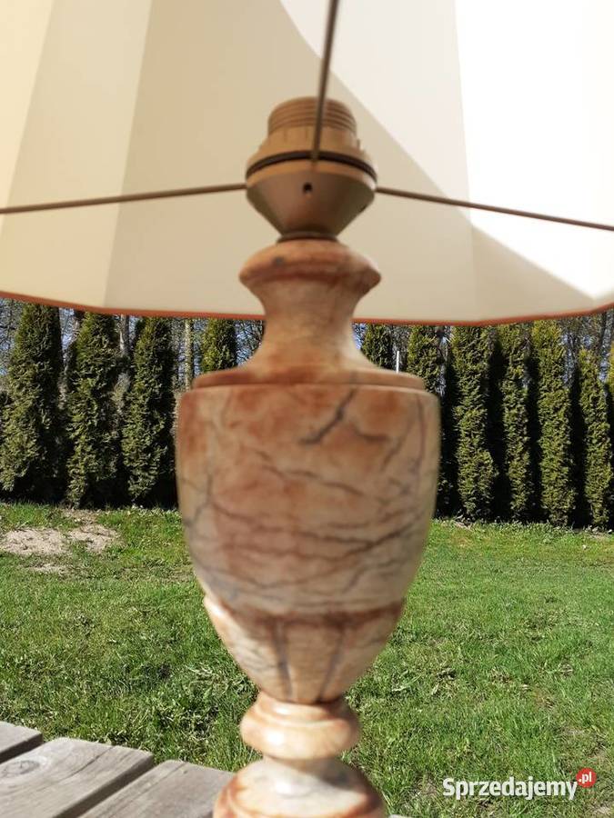 Lampa ciężka Nocna Stołowa Gabinetowa odcienie pomarańczowego Oświetlenie Gawroniec