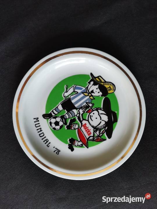 Stary talerz ozdobny Mundial 1978 porcelana Katowice