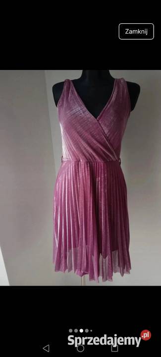 Tweedowa Sukienka wyeksponowane plecy kopertowa Spódnice i sukienki