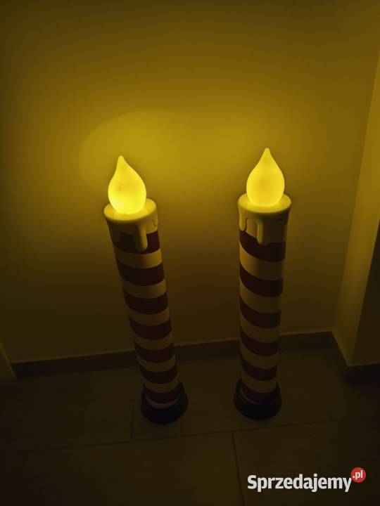 Świece LED świąteczne wysokie nowe Dębica sprzedam