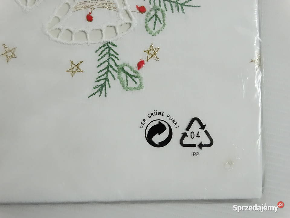 Haftowany obrus świąteczny Boże Narodzenie 80x80 Biłgoraj