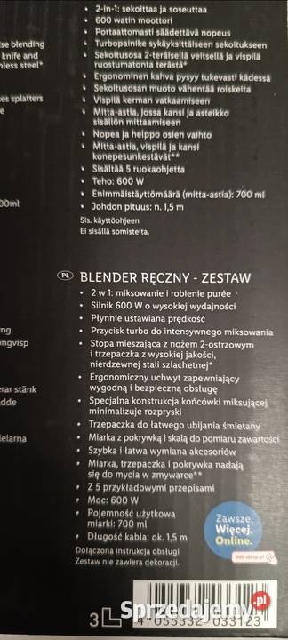 SILVERCREST blender ręczny z zestawem akcesoriów Ełk