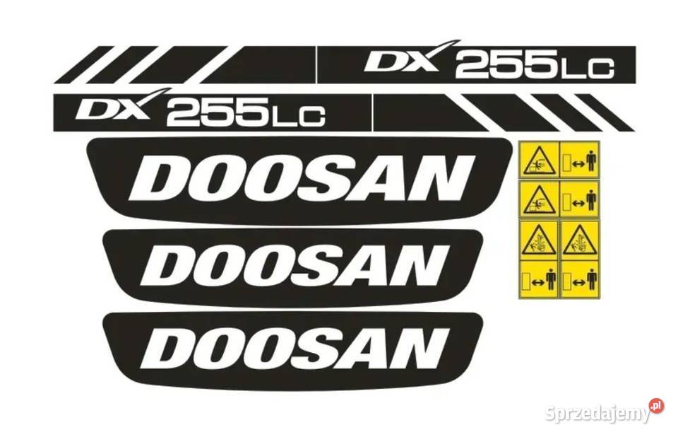 Naklejki oklejenie DOOSAN DX255LC Zamiennik