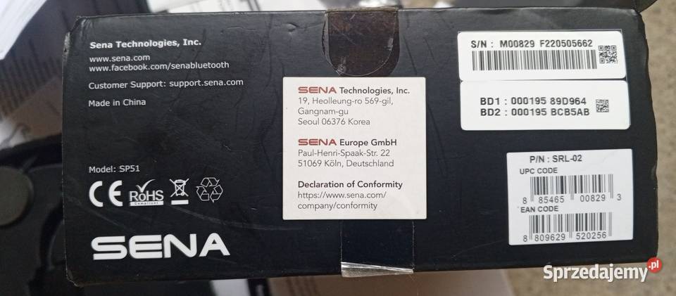 Sena slr 2 Pozostałe