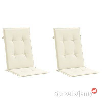 vidaXL Poduszki na krzesła ogrodowe 2 kremowe Poduszki
