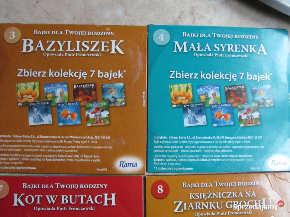 Bajki Twojej rodziny kpl 8 płyt cd Piotr Lublin