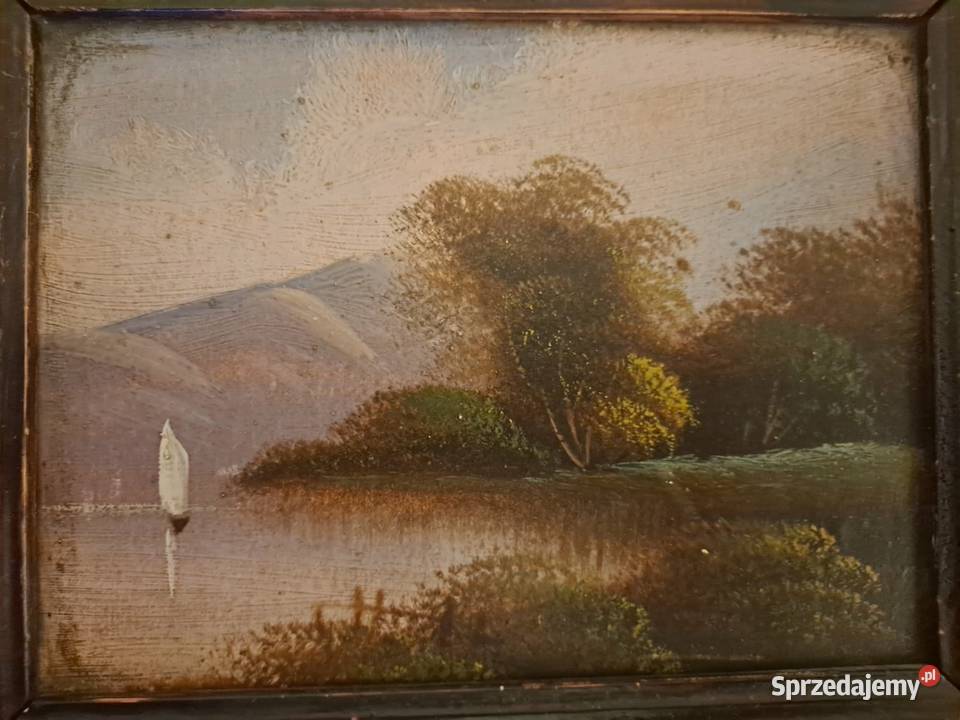 Obraz olej na drewnie XIX wiek w ramie Kraków