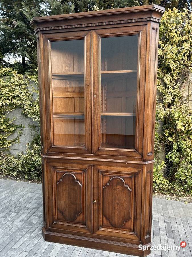 Dębowa biblioteka stara witryna kredens Meble Łódź