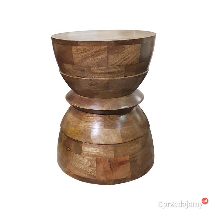 Stolik kawowy okrągły z drewna