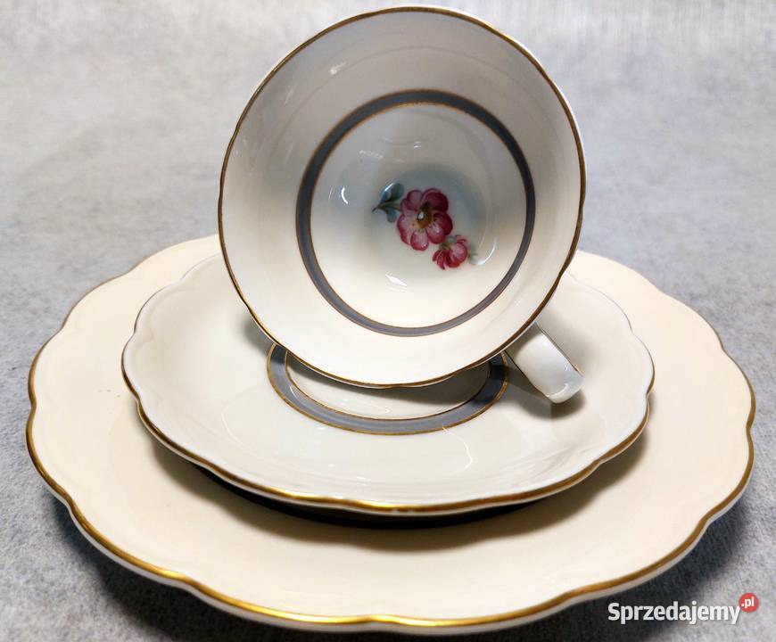 Porzellanfabrik Tettau Trio Filiżanka Spodek I Gdynia sprzedam