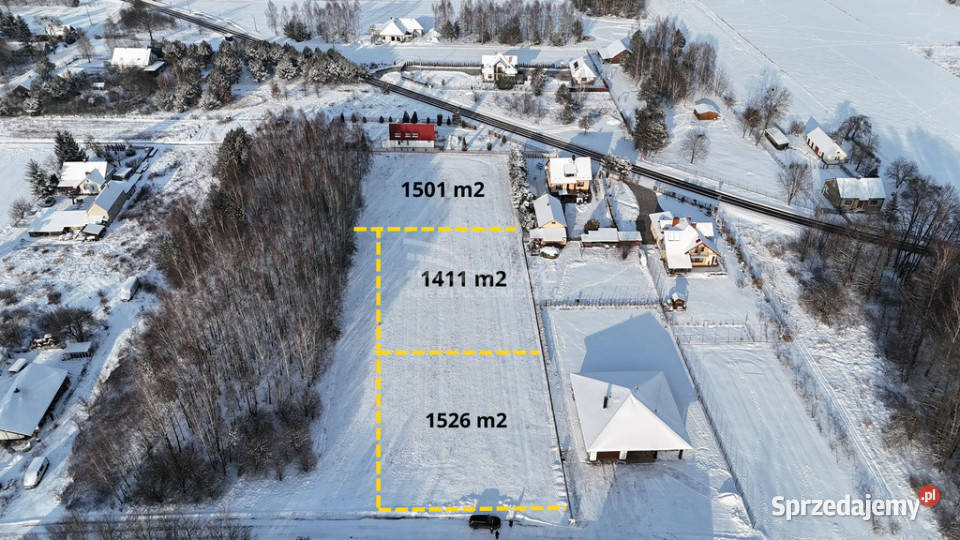 Sprzedaż 3 działek Ogrodniki gm Biała Podlaska utwardzona
