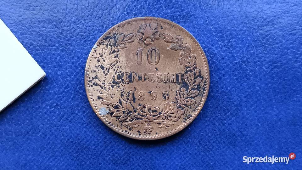 Stare monety 2 centesimi 1893 Włochy Lesko