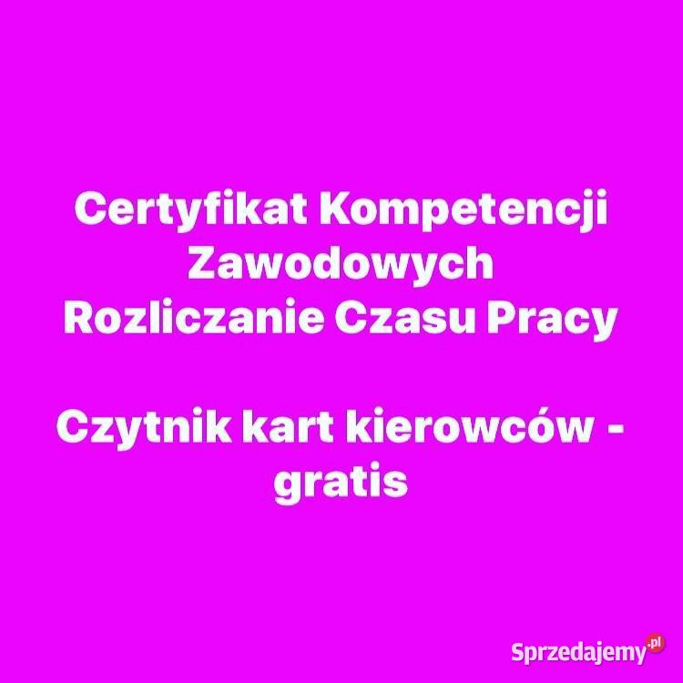 Certyfikat Kompetencji Zawodowych Rozliczanie śląskie Ruda Śląska