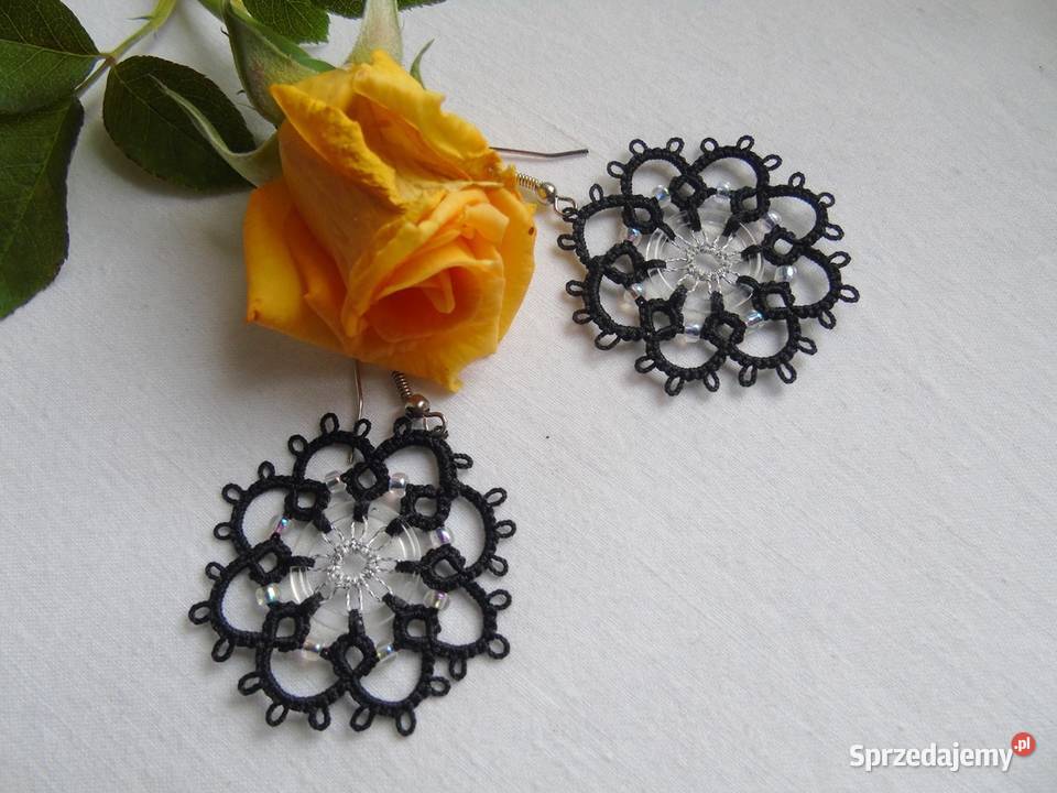Kolczyki frywolitkowe małopolskie sprzedam