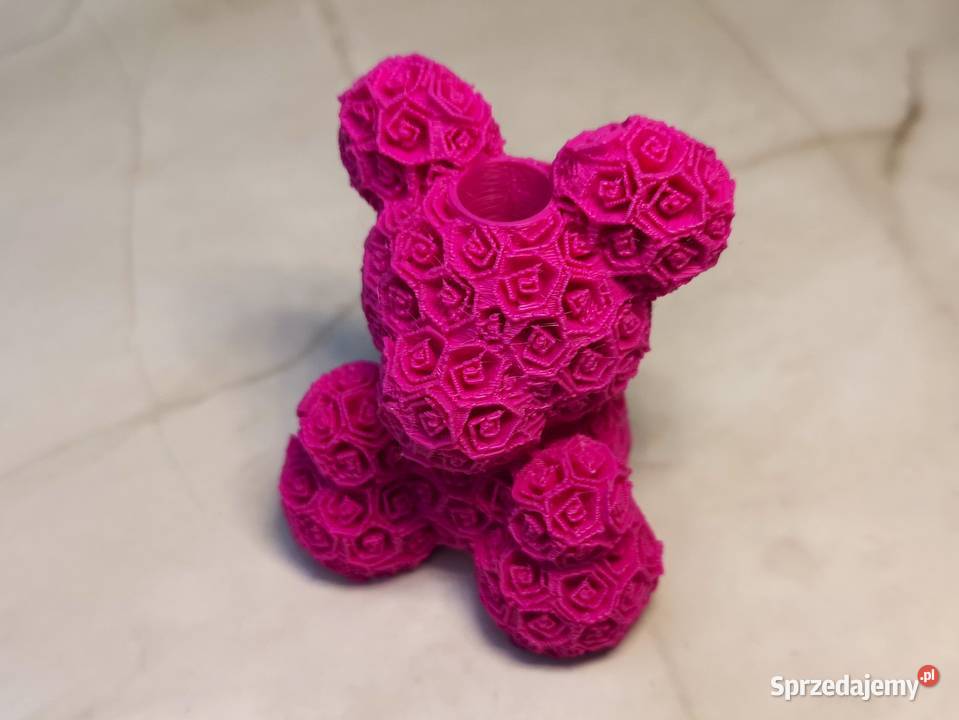 Miś z róż 3D dekoracja podstawka pod długopis 55 świętokrzyskie Kielce