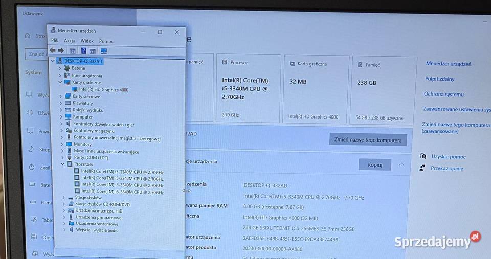 Dell latitude 6430s intel i5 8gb 256gb ssd nowa Iława