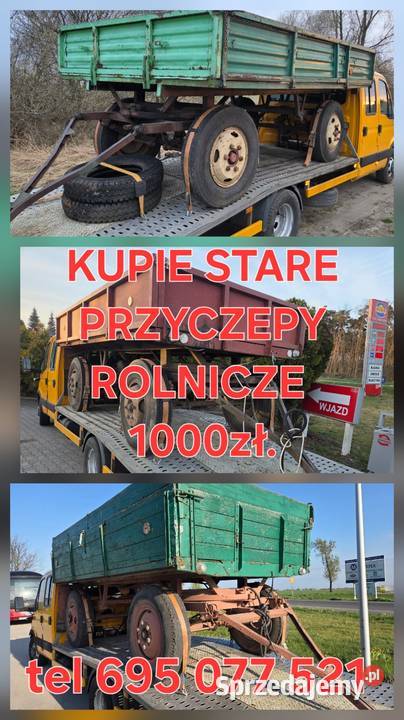 Przyczepa rolnicza stara nie potrzebna łódzkie Złoczew sprzedam