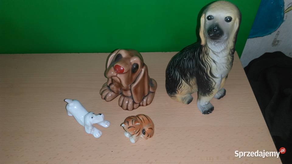 Figurki piesek porcelana Porcelana i szkło Warszawa