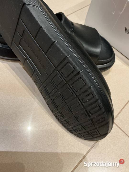 Klapki Czarne Męskie Emporio Armani 44 Nowe Nowa Sól