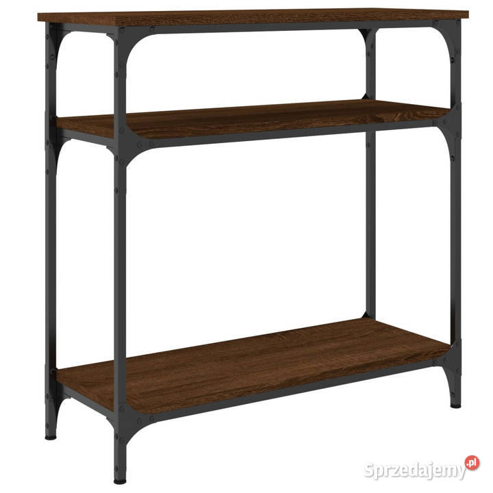 Stolik konsolowy brązowy dąb 75x29x75 WM834044 Warszawa