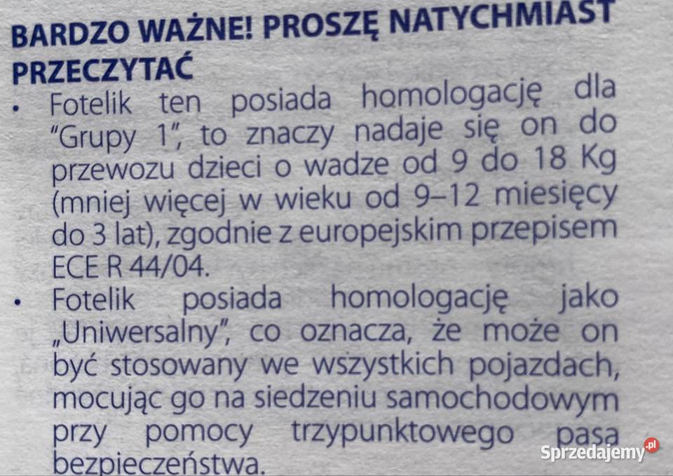 Chicco key1 xplus fotelik dzieciecy do ssmochodu śląskie Gliwice