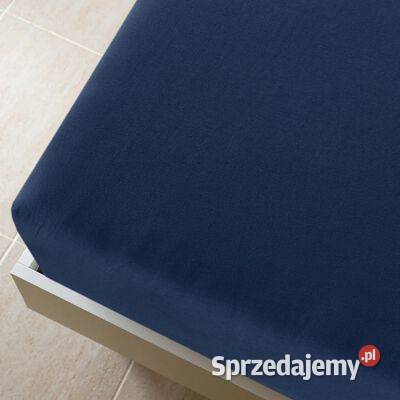 vidaXL Prześcieradło granatowe 100x200 dżersej Warszawa