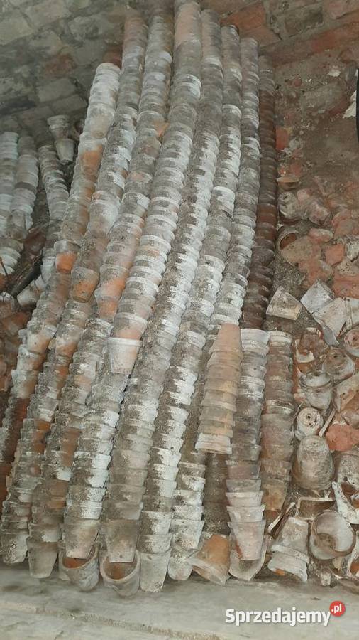 Doniczki gliniane 8x8 stare nieregenerowane mazowieckie Warszawa sprzedam