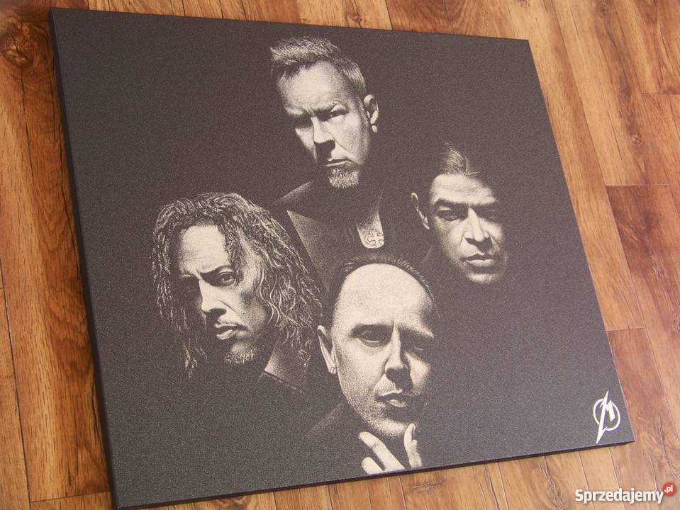 Metallica obraz ręcznie grawerowany w blasze Sandomierz