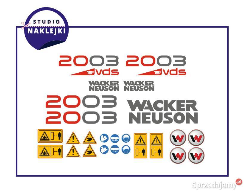 Naklejki Wacker Neuson 2003 VDS Minikoparka Złocieniec